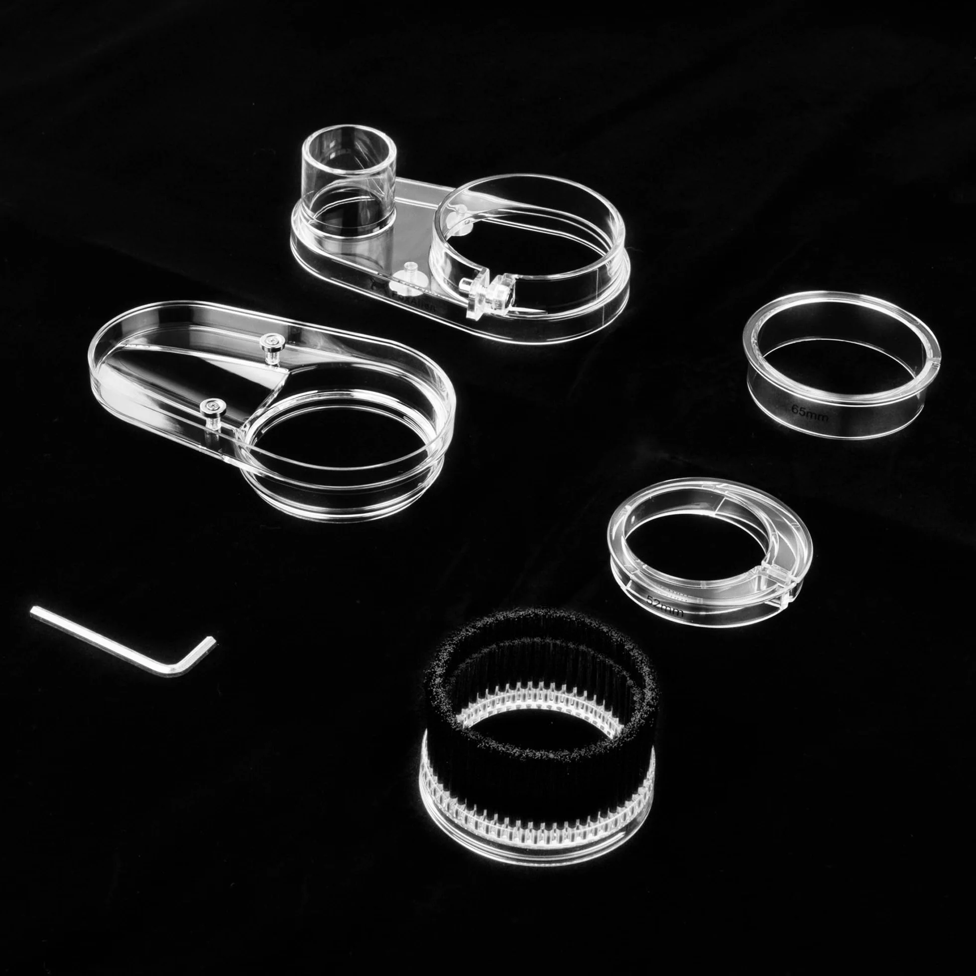 FoxAlien Diametro 69 mm Dust shoe per fresatrice CNC, Compatibile con motore a mandrino da 52 mm e fresa da 65 mm, diametro tubo flessibile 38 mm