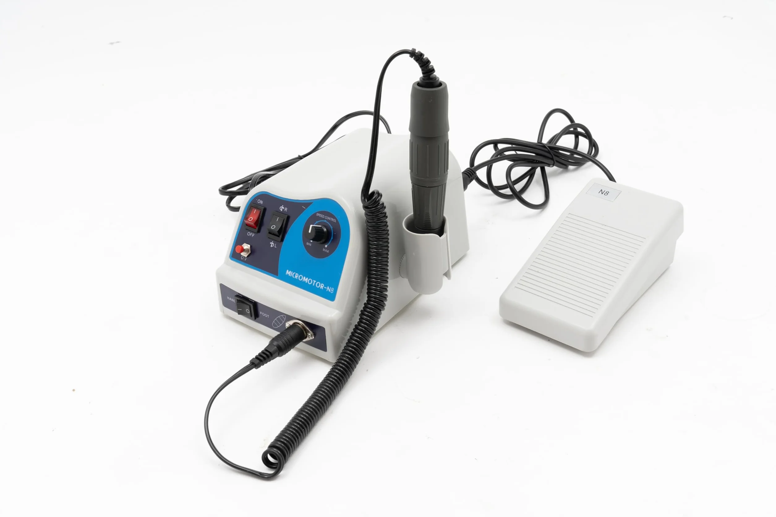 N8 - Micromotore elettrico da laboratorio, 0-45,000 rpm, 2,35 mm, lucidatrice, motore elettrico micromotore per gioiellieri, artigiani, attrezzature da laboratorio
