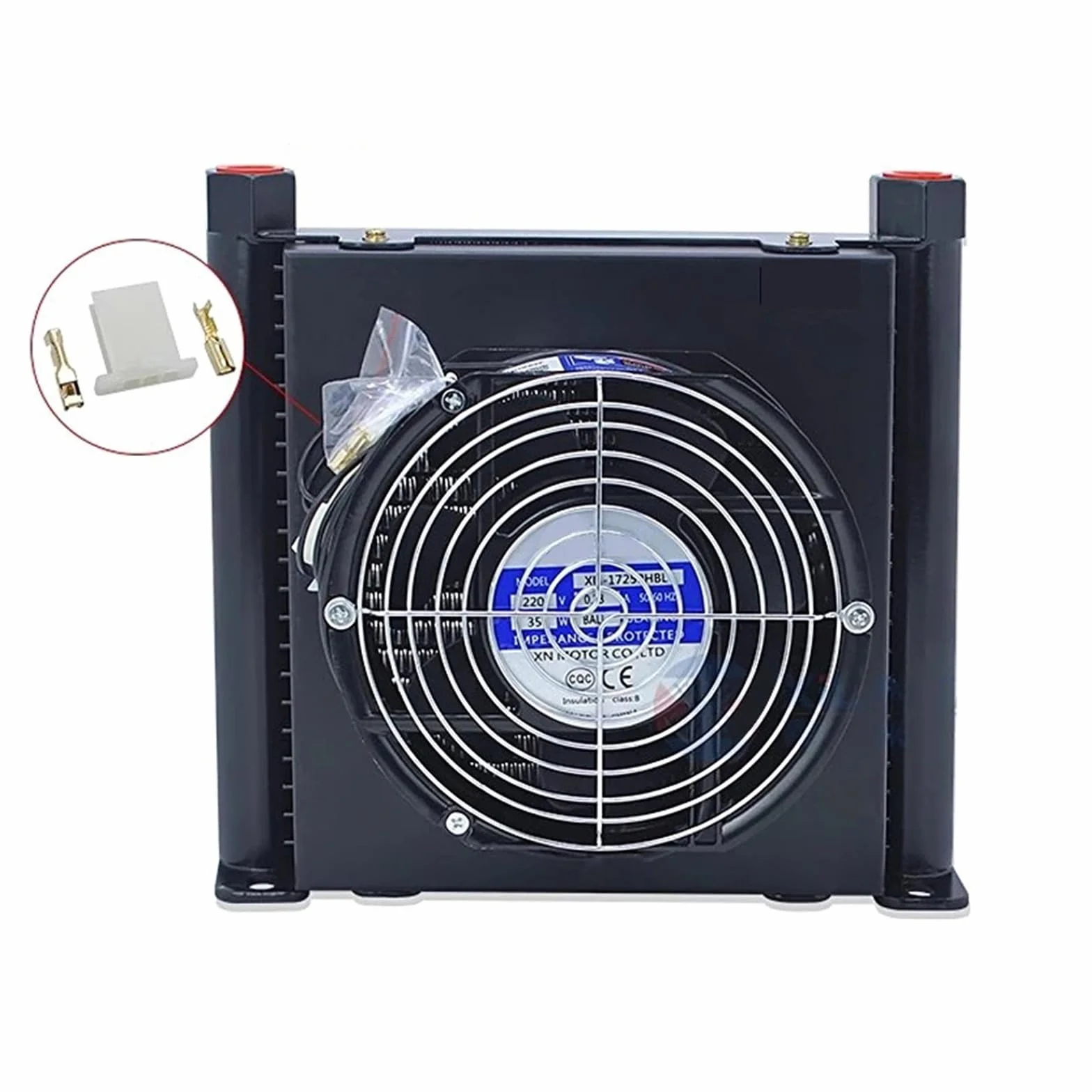 Raffreddatore ad aria idraulico da 1/2" Raffreddamento ad olio AF1025T-CA Ventola di scambio termico del radiatore raffreddato ad aria Ampiamente applicabile(AC 220V)
