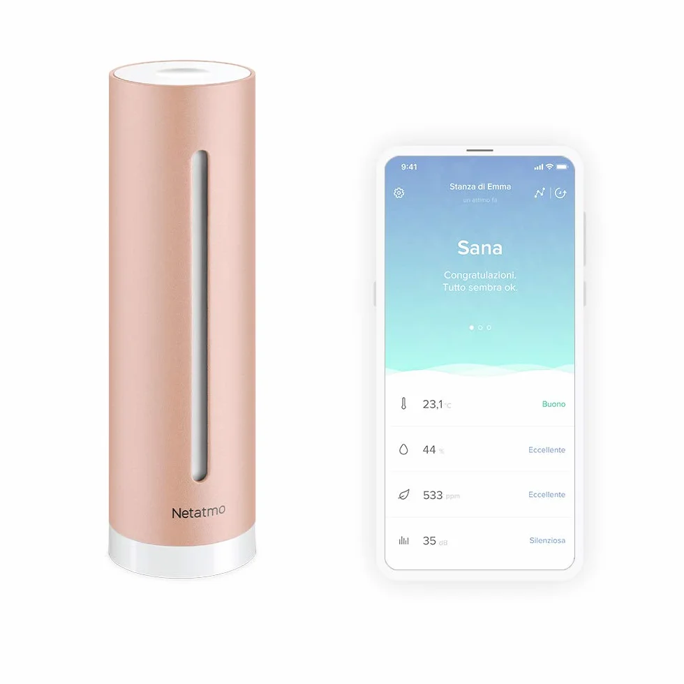 Netatmo NHC-EC Inteligentny Czujnik Jakości Powietrza CO2 Temperatura Wilgotność Hałas