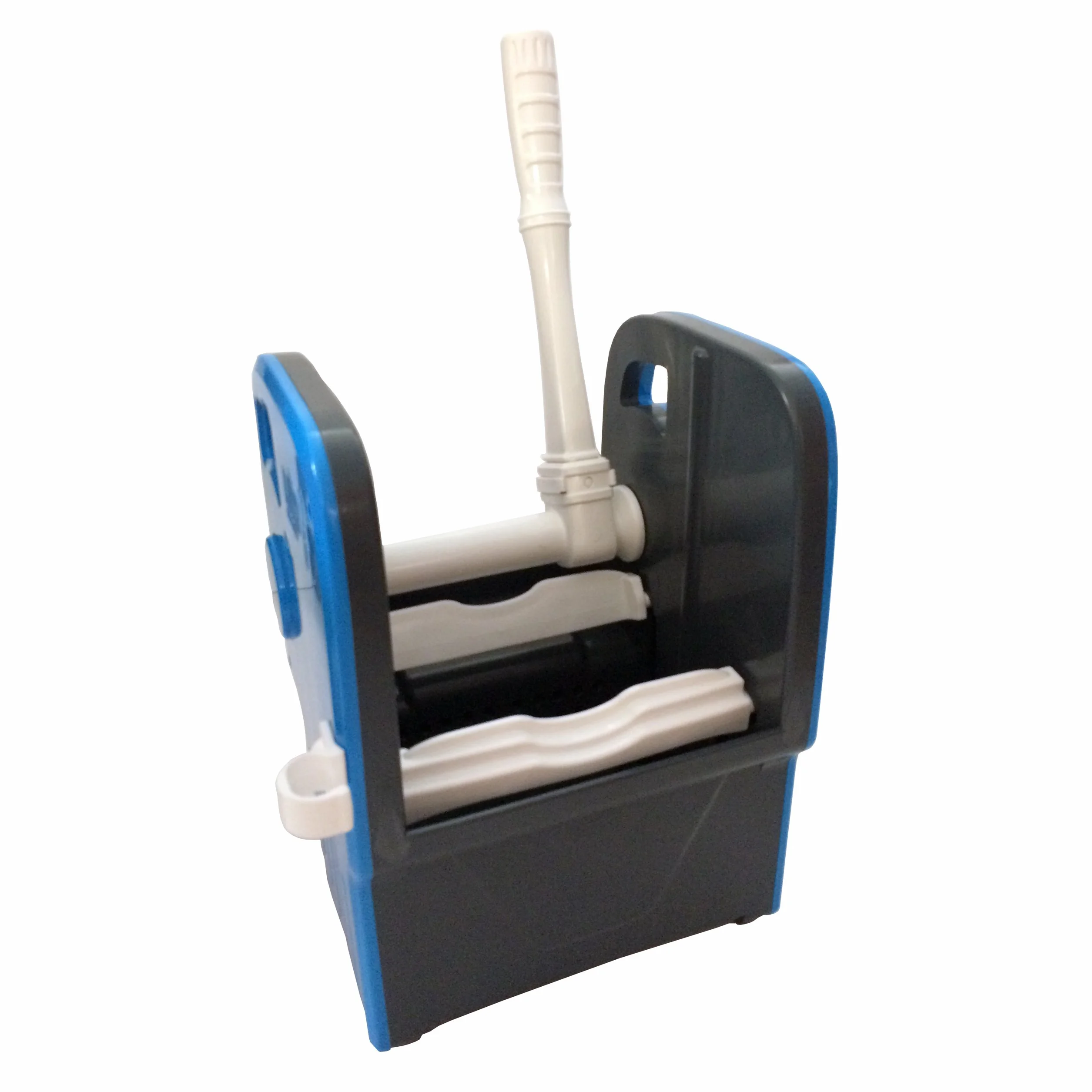 Mr. Mop Carrello Pulizie Lavapavimenti 4 Cuscinetti a Sfera Ruote Orientabili 4x6 l Secchio 2x24 l Spremi Scopa a Frange 2 Ripiani Portaoggetti 1 Ripiano e Supporto Sacco Spazzatura