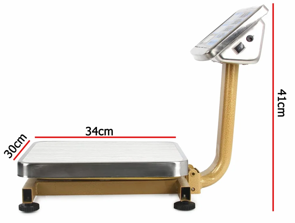 Bilancia Elettronica Industriale Display Digitale Acciaio Piattaforma Pieghevole 60kg