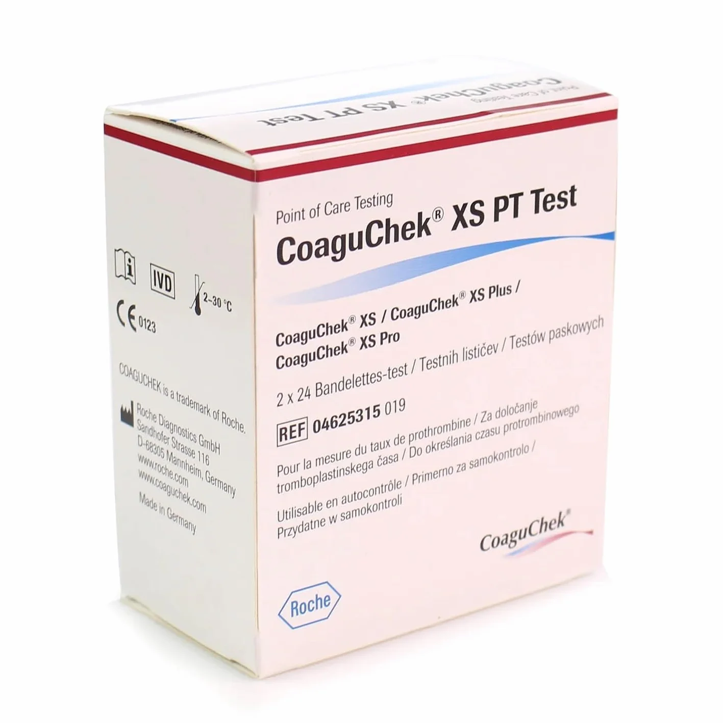 CoaguChek XS PT - Strisce di prova, 2 x 24 pezzi