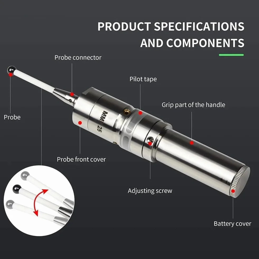 Alta 3D CNC Touch Probe Edge Finder, ripetibilità 0.001mm per centri di lavoro