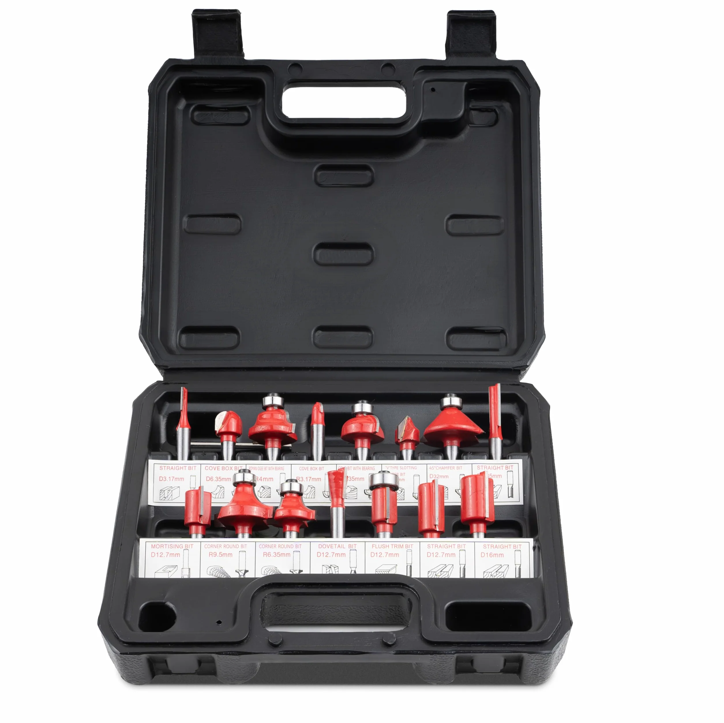 DELPHI Fresatrice Verticale Per Legno 800W 330000 R/MIN Con 15 pezzi Mandrino 6.35mm - Legno Rifilatrice Elettrica Router Legno Elettrica Rifilatrice Per Legno Con Custodia 25 Accessori SET