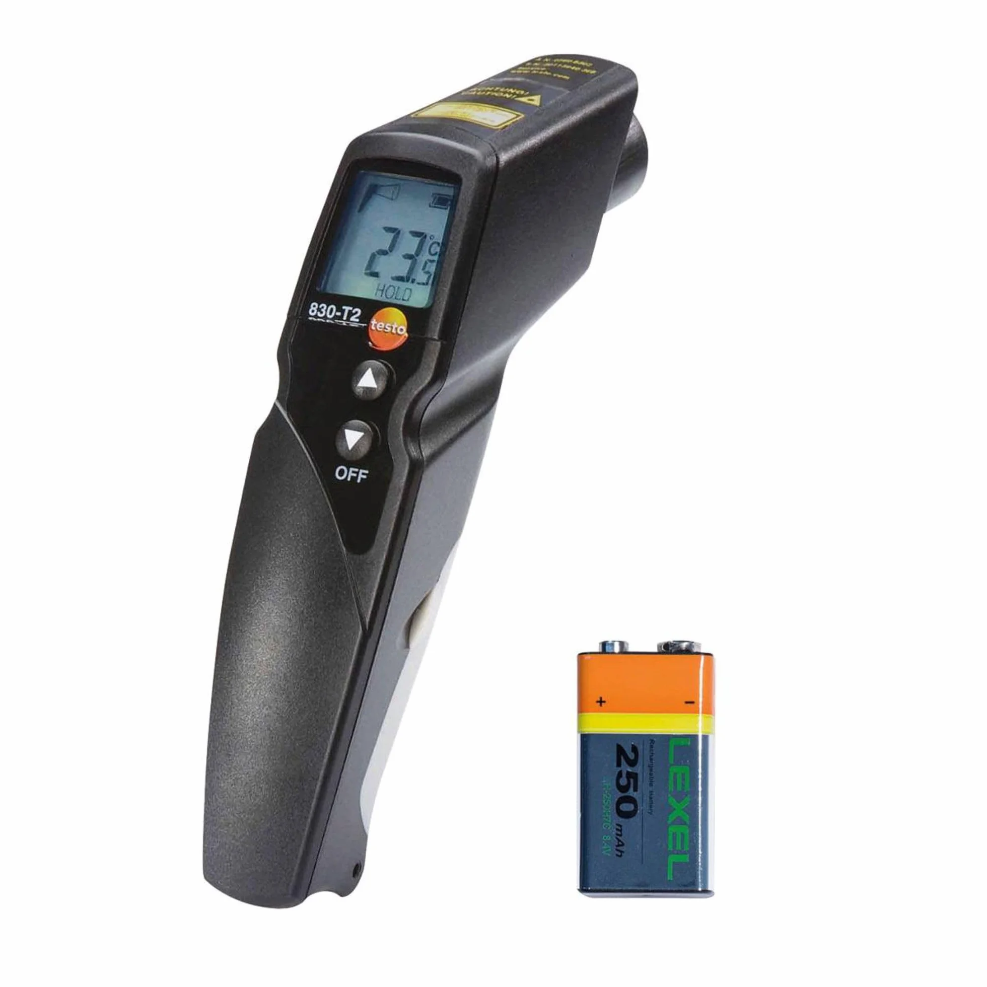 Testo 830-T2 Termometro a raggi infrarossi laser 2 punti rapporto ottico 12:1 sonda esterna