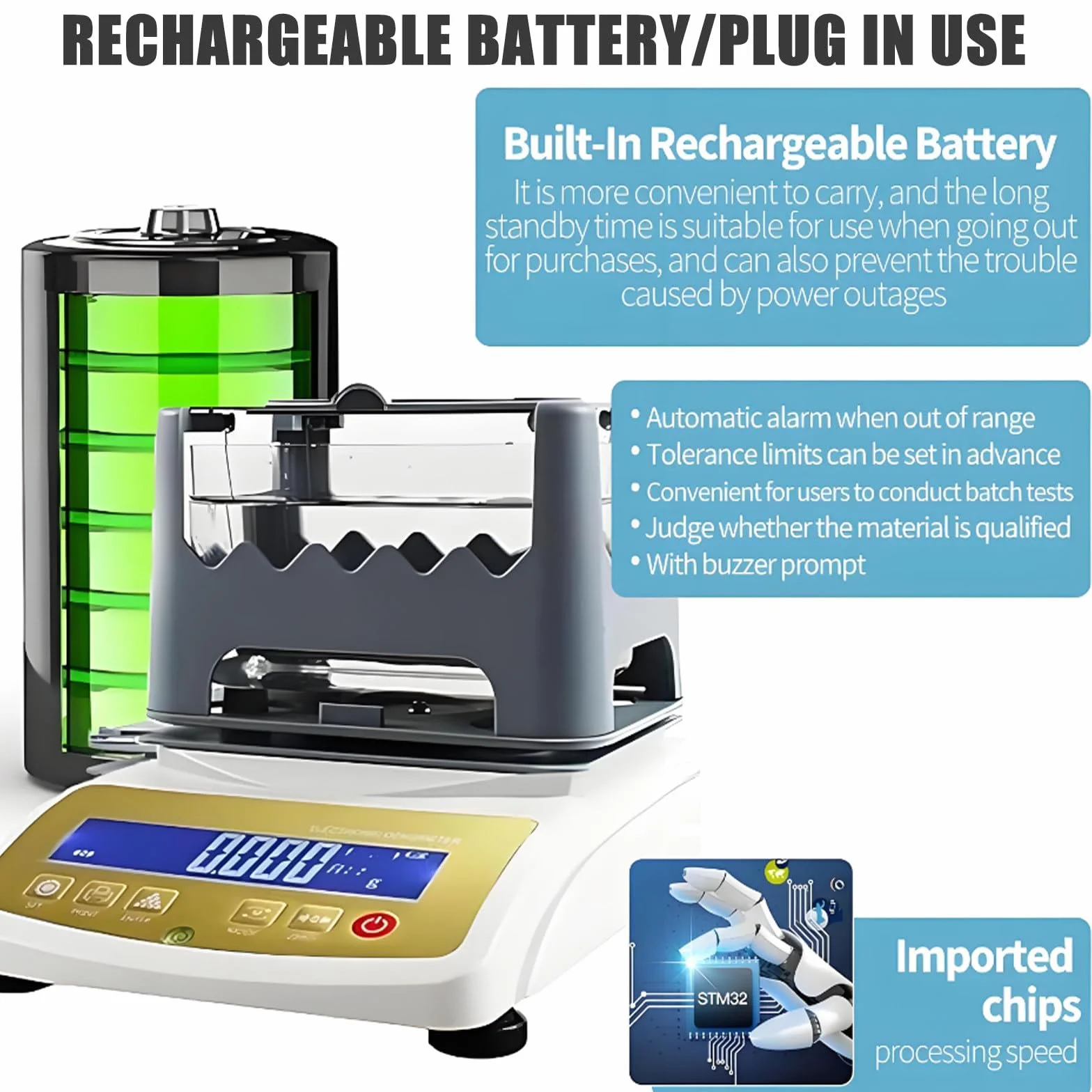 Tester Elettronico Purezza Metalli Preziosi Oro Misurazione Valore K Rilevamento Accurato Laboratorio Gioielleria