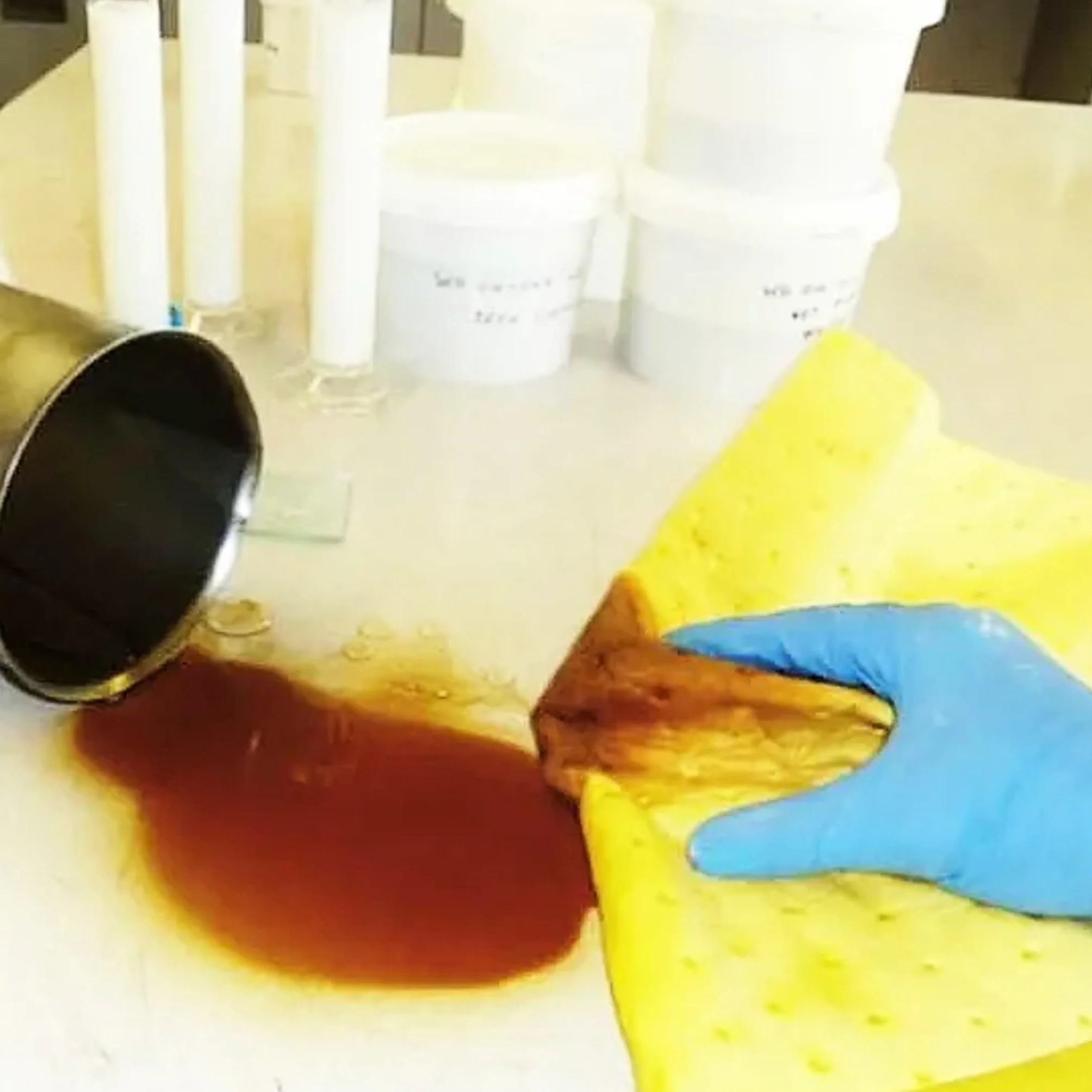 Bricoloco - Panno assorbente industriale ad alta resistenza, per la pulizia e la prevenzione delle fuoriuscite chimiche in officine e laboratori. Assorbitore di acqua, oli, idrocarburi e prodotti