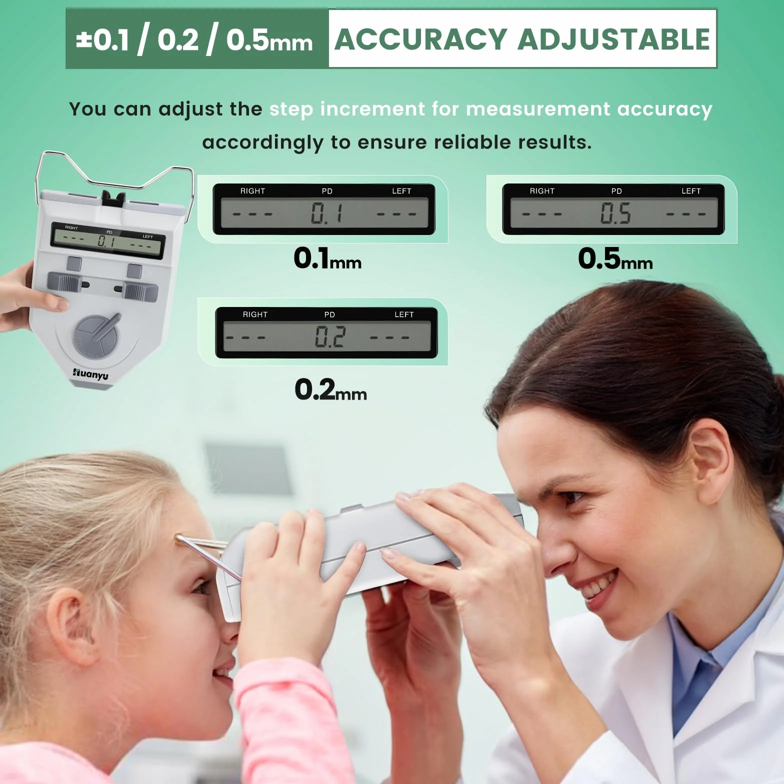 Pupillometro ottico digitale PD Meter 45-82mm LY-9AT Precisione 0,1-0,5mm LCD