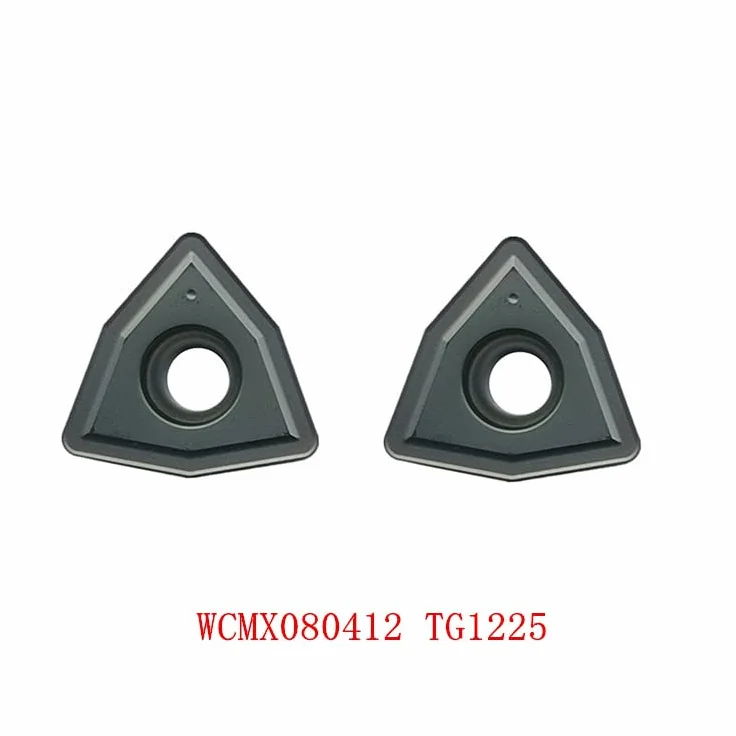 Inserti di fresatura in carburo di RADICE di ferro 50P WCMX030208 - WCMX080412 TG1225 Inserti in carburo a U, trapani a U per acciaio inossidabile e acciaio (WCMX080412 TG1225)