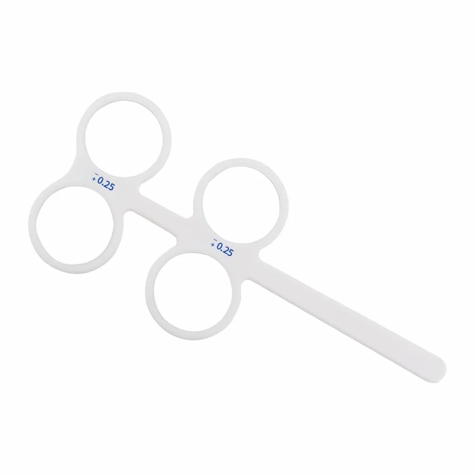 Attrezzatura optometrica occlusore con supporto flipper ottico plastica 4 lenti