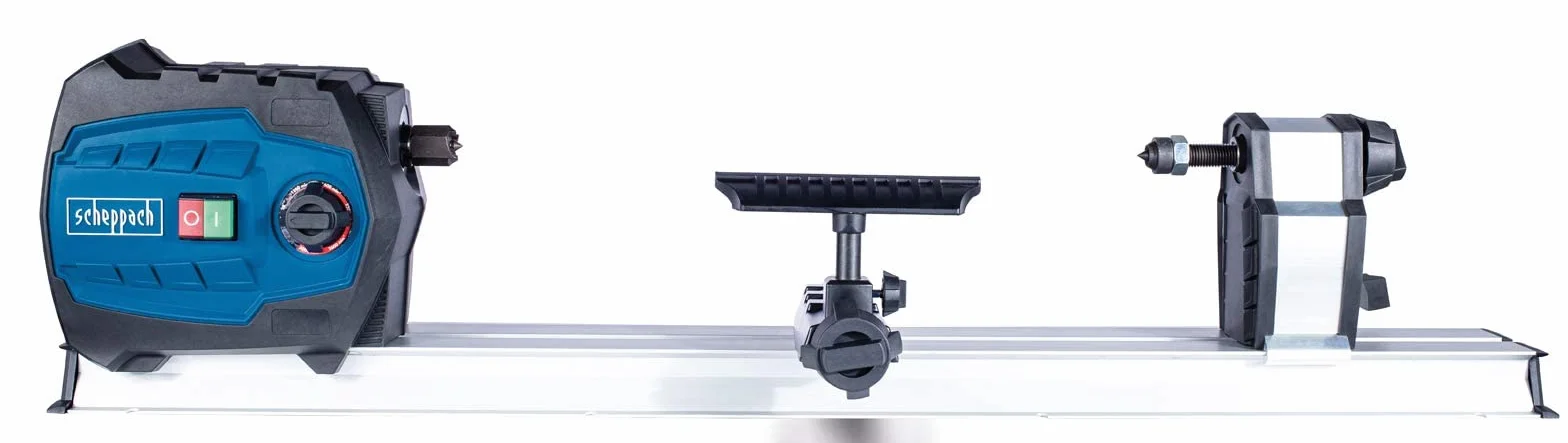 Scheppach DM600VARIO Tornio tornio | 550 W potenza | velocità continua – velocità variabile di 800 – 3000 giri | pezzo massimo 60 x 25 cm con disco