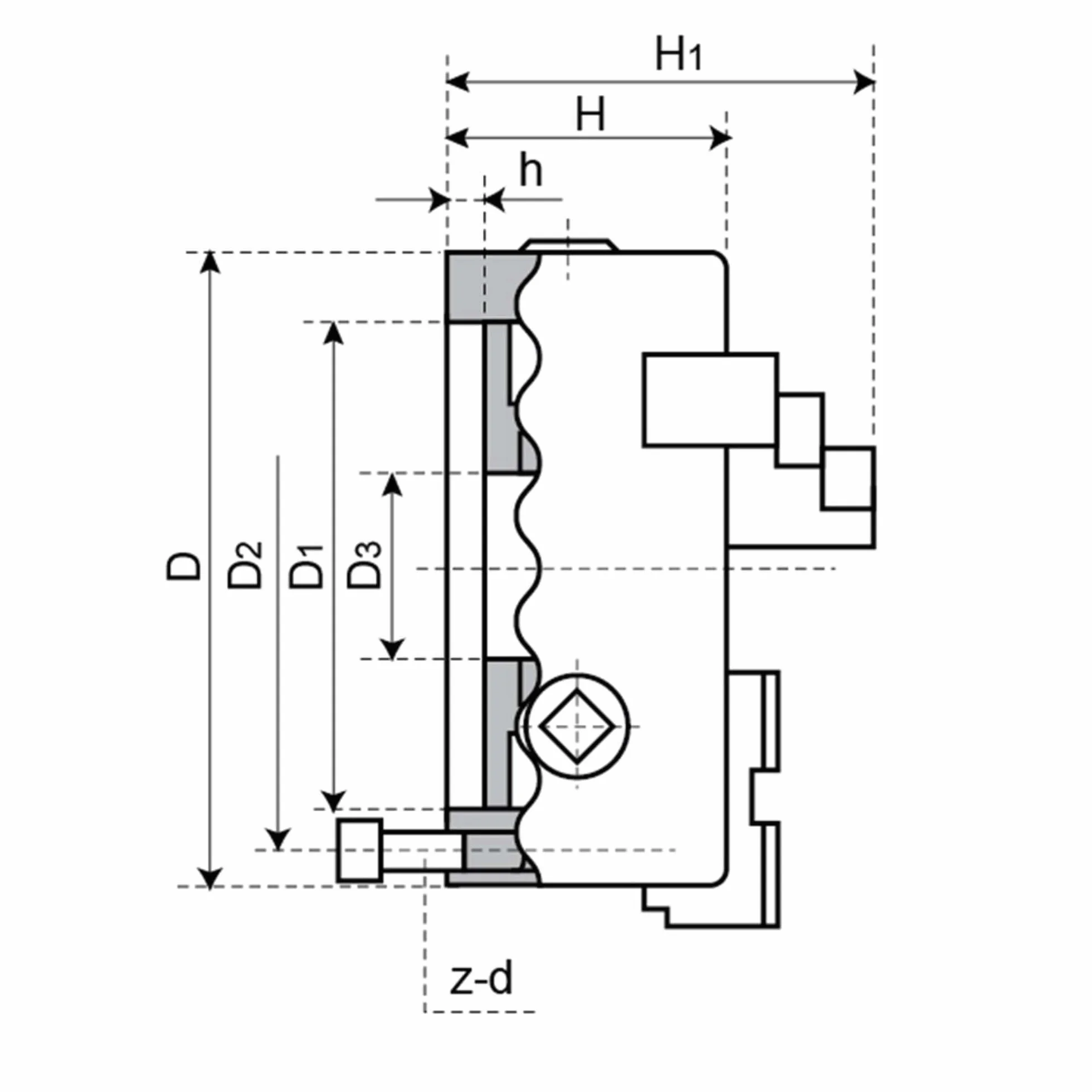 Mandrino per Tornio 125mm Autocentrante a 3+3 Griffe - MA AC M312 -ENG pro