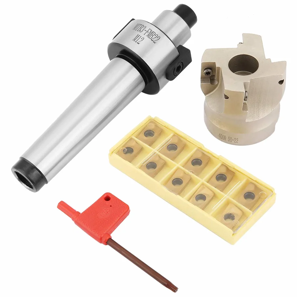 Estensione supporto MT3 FMB22 400R 50 22 Fresa frontale, fresa in metallo duro con 10 inserti CNC APMT1604, utensile per fresatura CNC per carichi pesanti per materiale in
