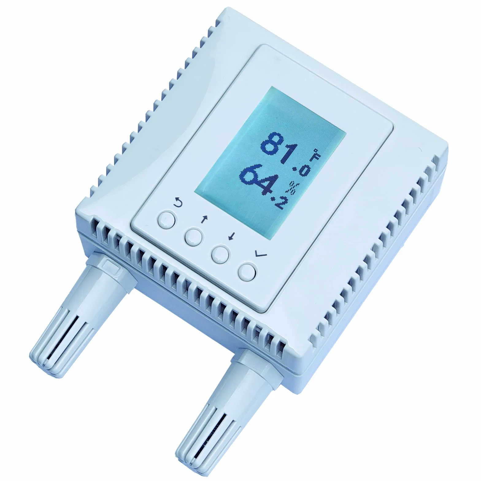 MONIGEAR 4 in 1 CO2 TVOC Temperatura Umidità PoE Monitor Aria Interna Display LCD IoT AWS Azure Tuya MQTT BACnet SNMP Modbus TCP