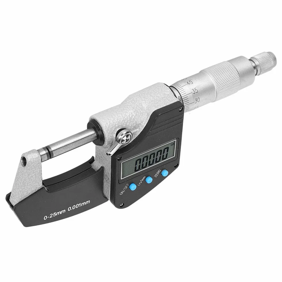 Micrometro Digitale 0-25 mm 0,001 mm Precisione Cifre Esterne Pollici Metrico Imperiale