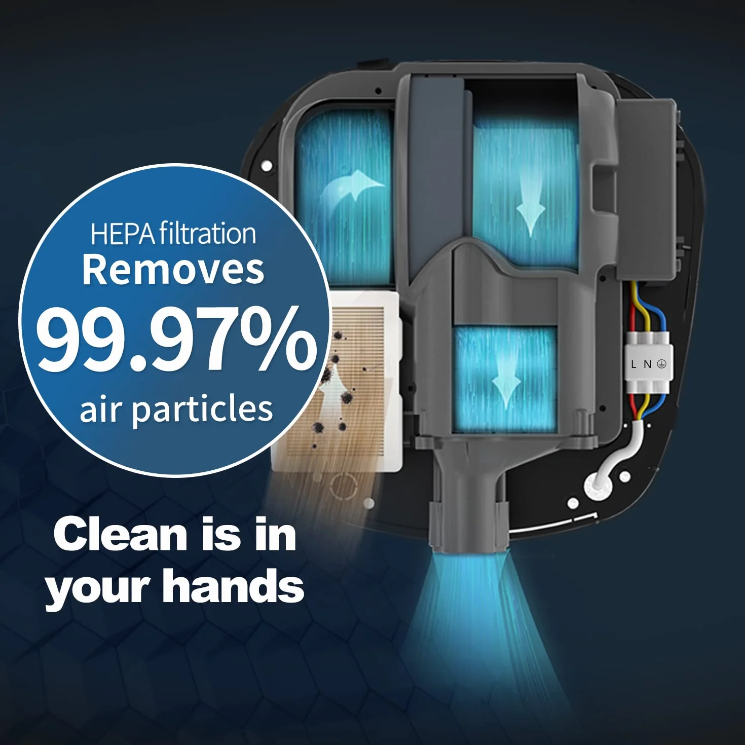 AIKE Elephant Power AK2801BH Asciugamani Elettrico Commerciale con Filtro HEPA, Ad Alta velocità Aria Calda Acciaio Inox AC220V-240V