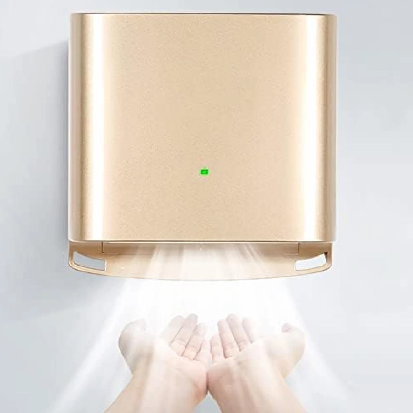Asciugamani Automatico a Induzione 1250W 80 M/s Asciugamani Elettrico da Bagno Caldo Freddo Regolabili Oro