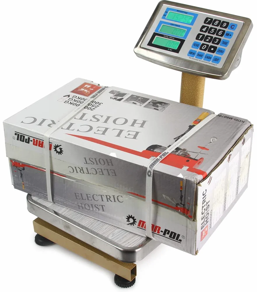 Bilancia Elettronica Industriale Display Digitale Acciaio Piattaforma Pieghevole 60kg