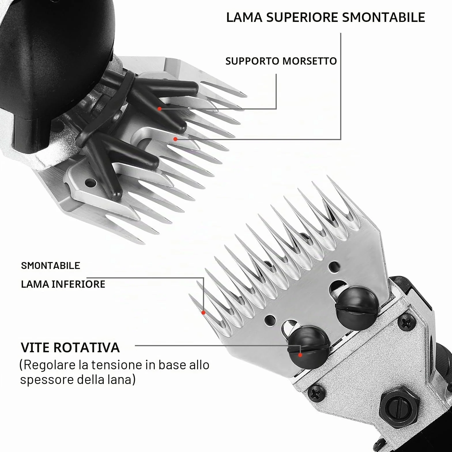 690W Tosatrice Elettrica Professionale per Cavalli, Sinbide-Tosatrice Professionale Tosatura per Pecore Efficiente Risparmio di Lavoro,per Lana di Pecore, Montoni e Capre,Motore Potente