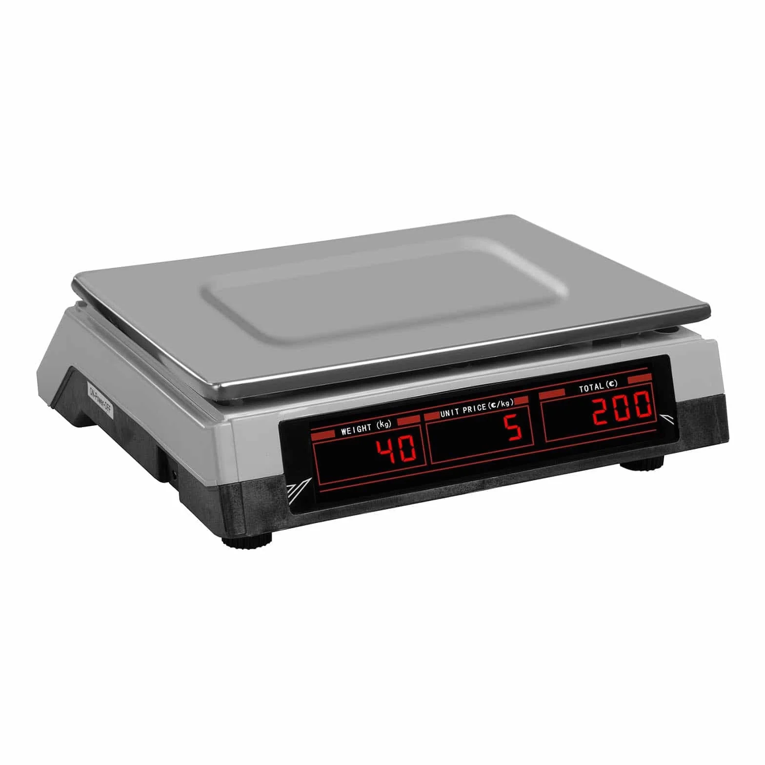 Steinberg Bilancia Contapezzi Bilancia di Controllo SBS-PW-402CR (Plastica ABS, Acciaio inox, 4 V, 8 ore, 4 Ah, 5 g - 40 kg)