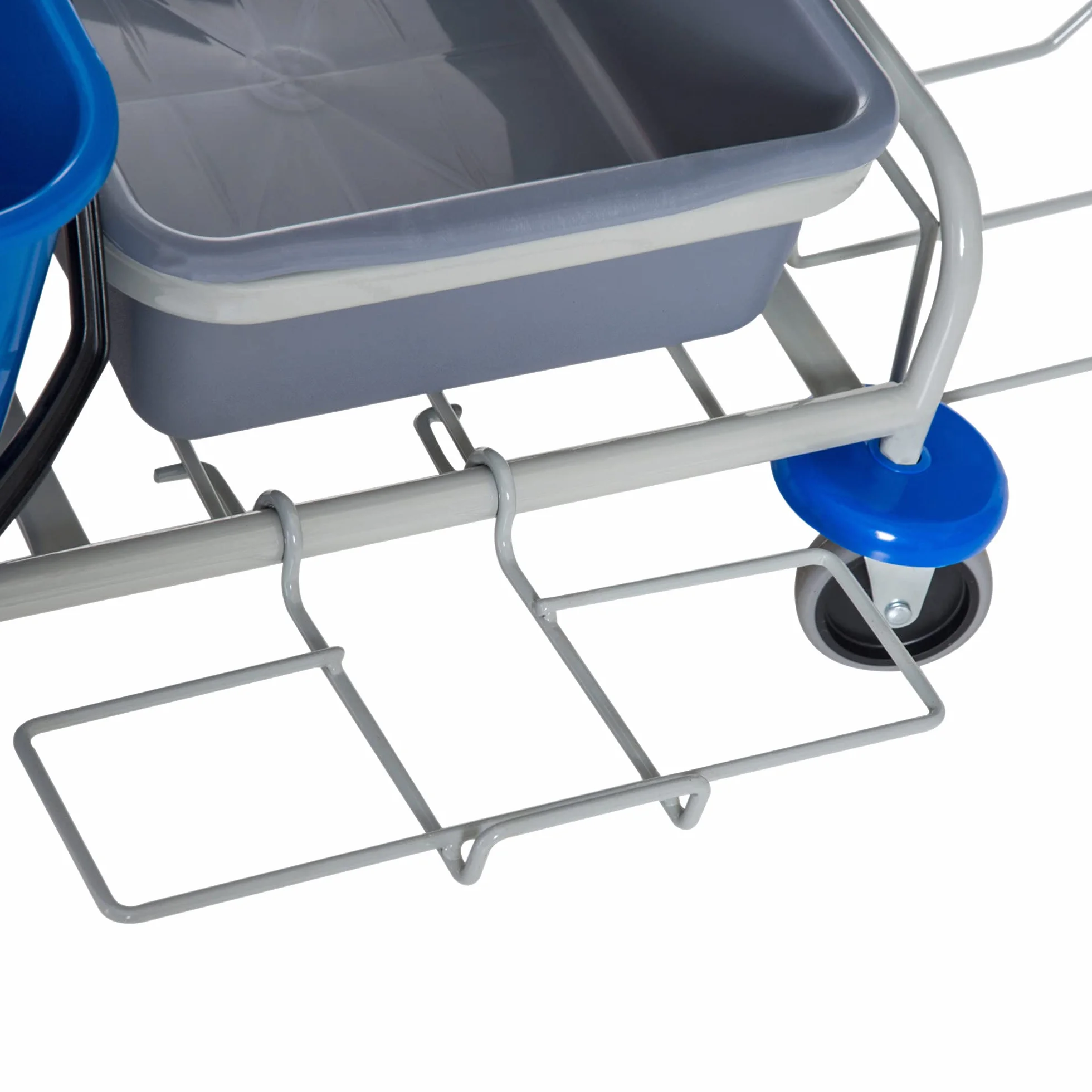 HOMCOM Carrello per Pulizie 4 Secchi Rotelle Borsa di Tela 118 × 73 × 103cm