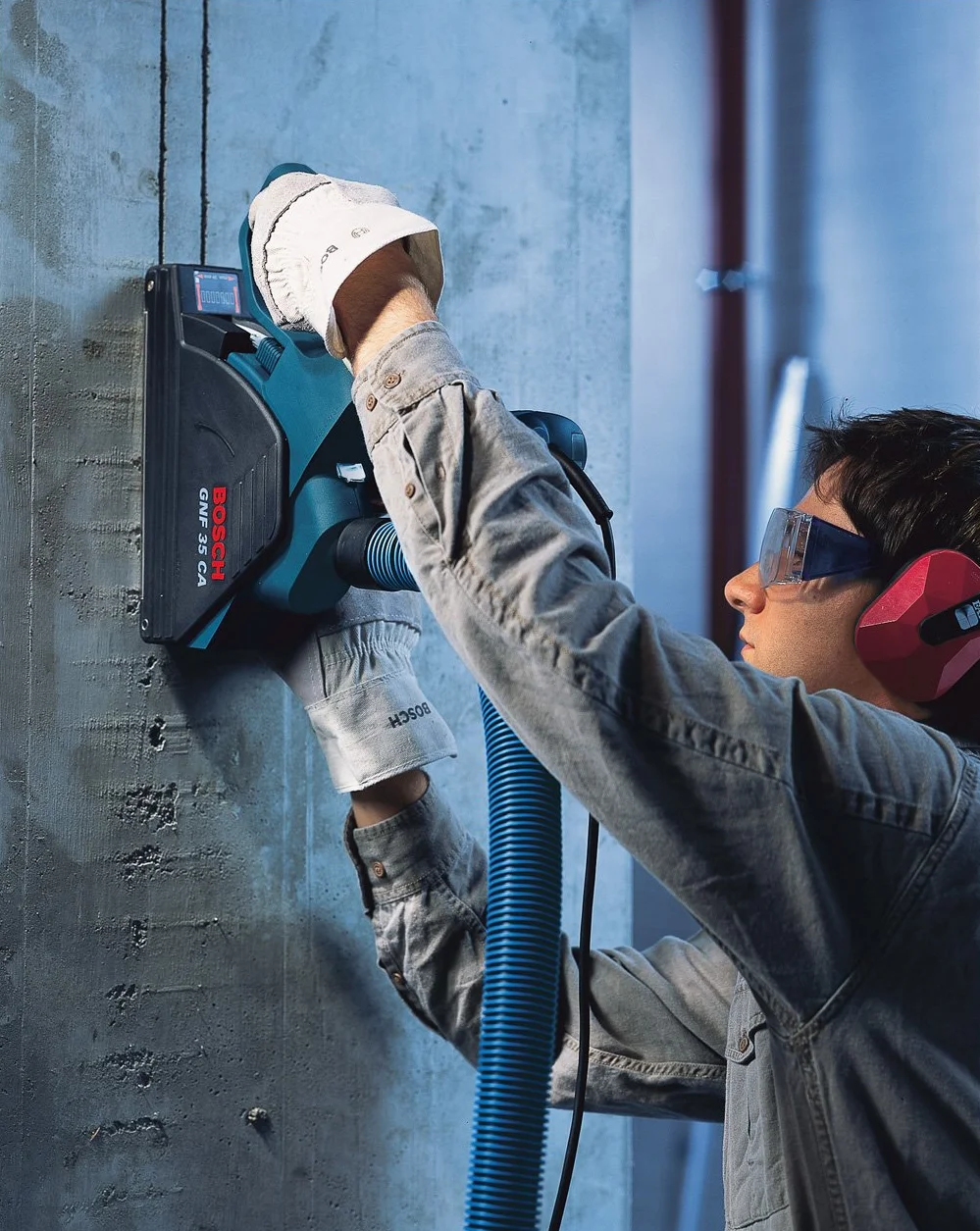 Bosch Professional Fresatrice per Scanalature Gnf 35 Ca (Motore da 1.400 Watt, Ø Disco: 150 Mm, 7 Rondelle Distanziatrici, in Valigetta)