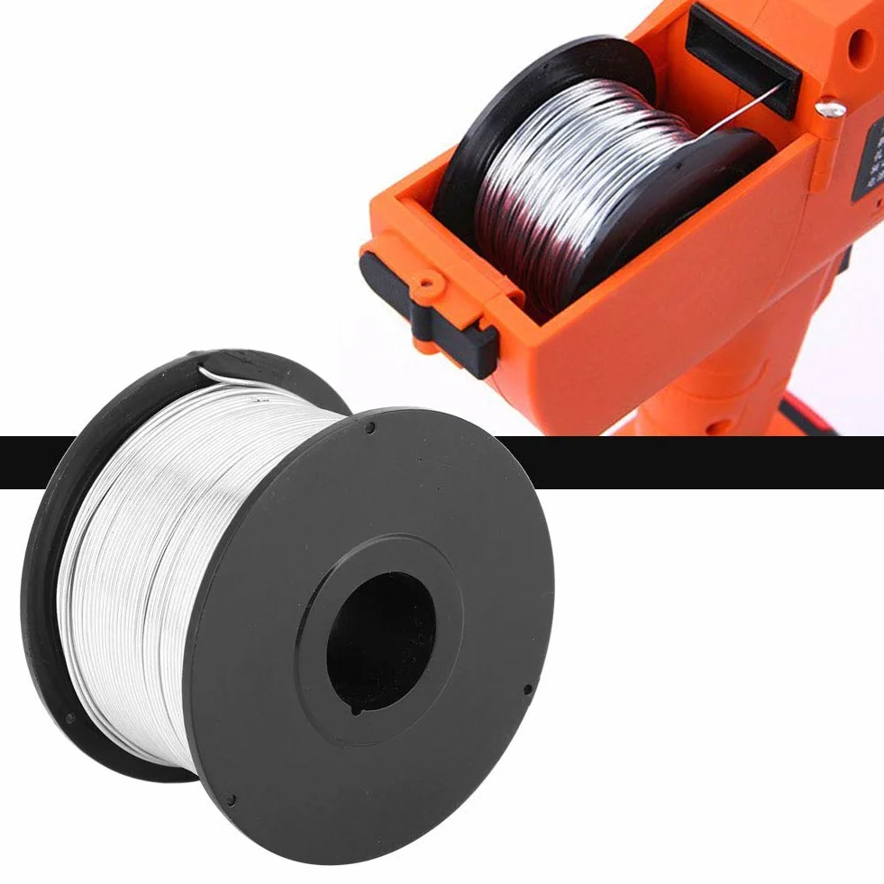 4 Rotolo di Filo di Acciaio Tondo, 110 m 0,8 mm di Bobina di Filo di Legatura per Tondo per Cemento Armato, Bobina di Filo per Tiranti per Tondo per Cemento Armato, per Legatrice Automatica di Barre