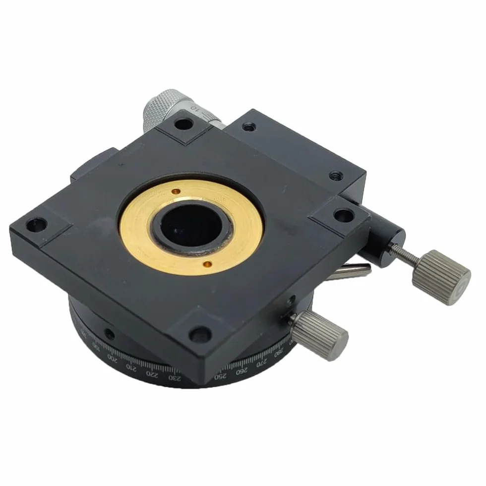 Micrometro RS60-L 60 mm Piattaforma Angolare Manuale di Precisione Asse R Rotazione 360°