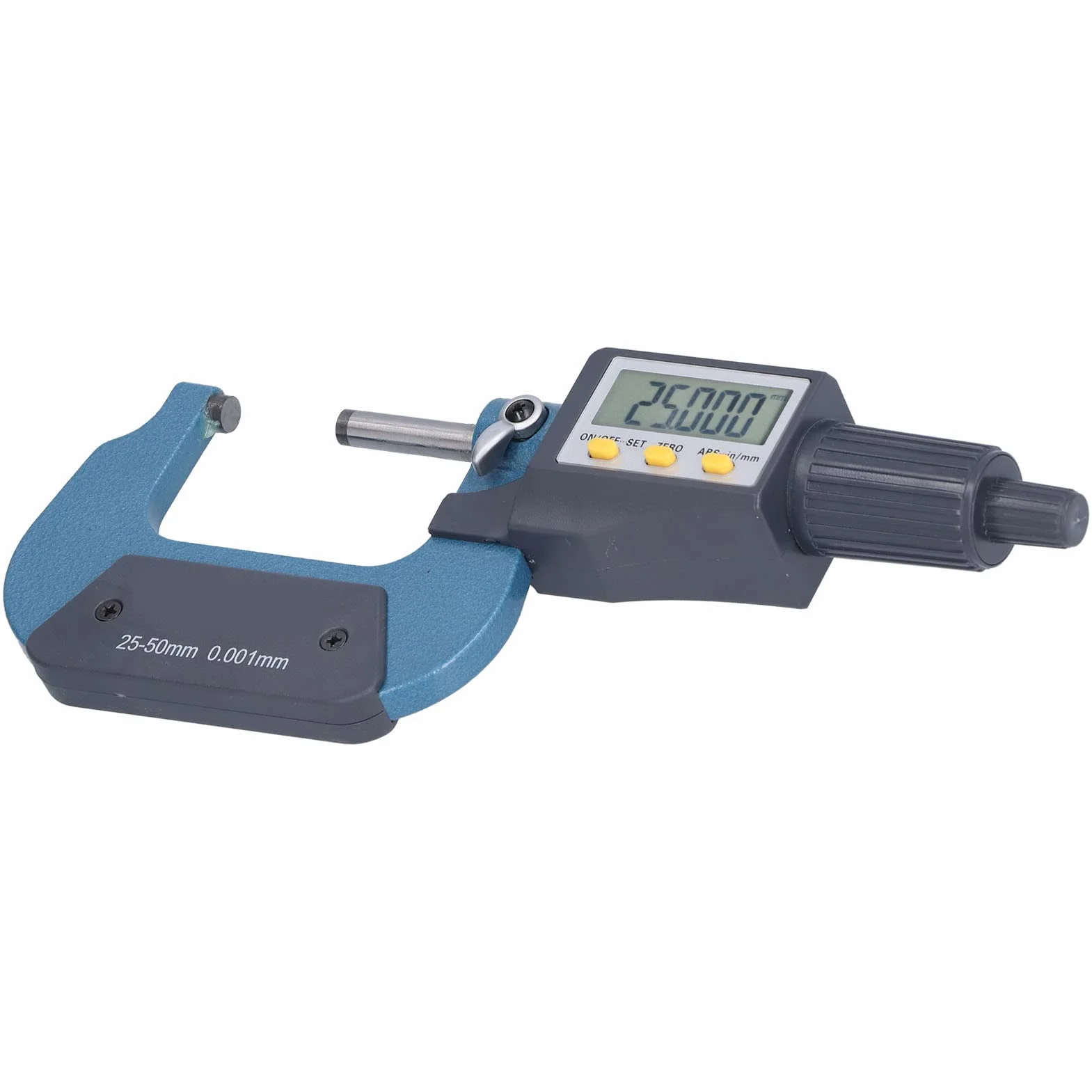 Micrometro Digitale 25-50 mm 0,001 mm LCD con Batteria Inclusa Spegnimento Automatico