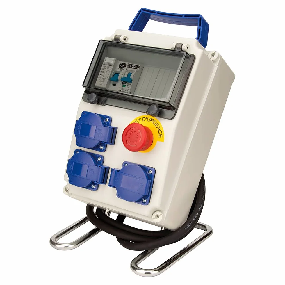 Zenitech 150254 Box 8 Moduli IP54, Bianco/Blu