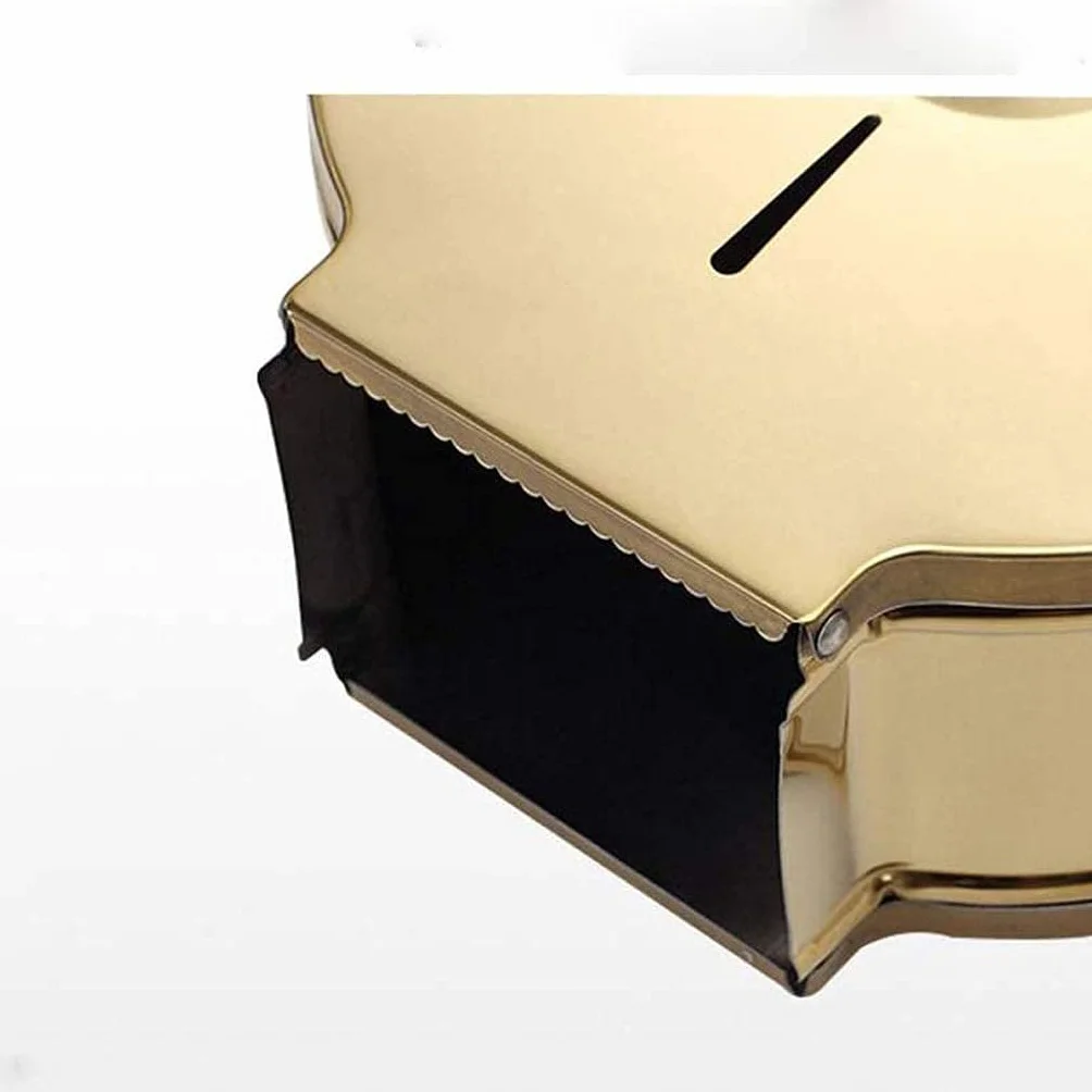 Distributore di Carta igienica Commerciale a Parete montata in Oro lecato per Bagno