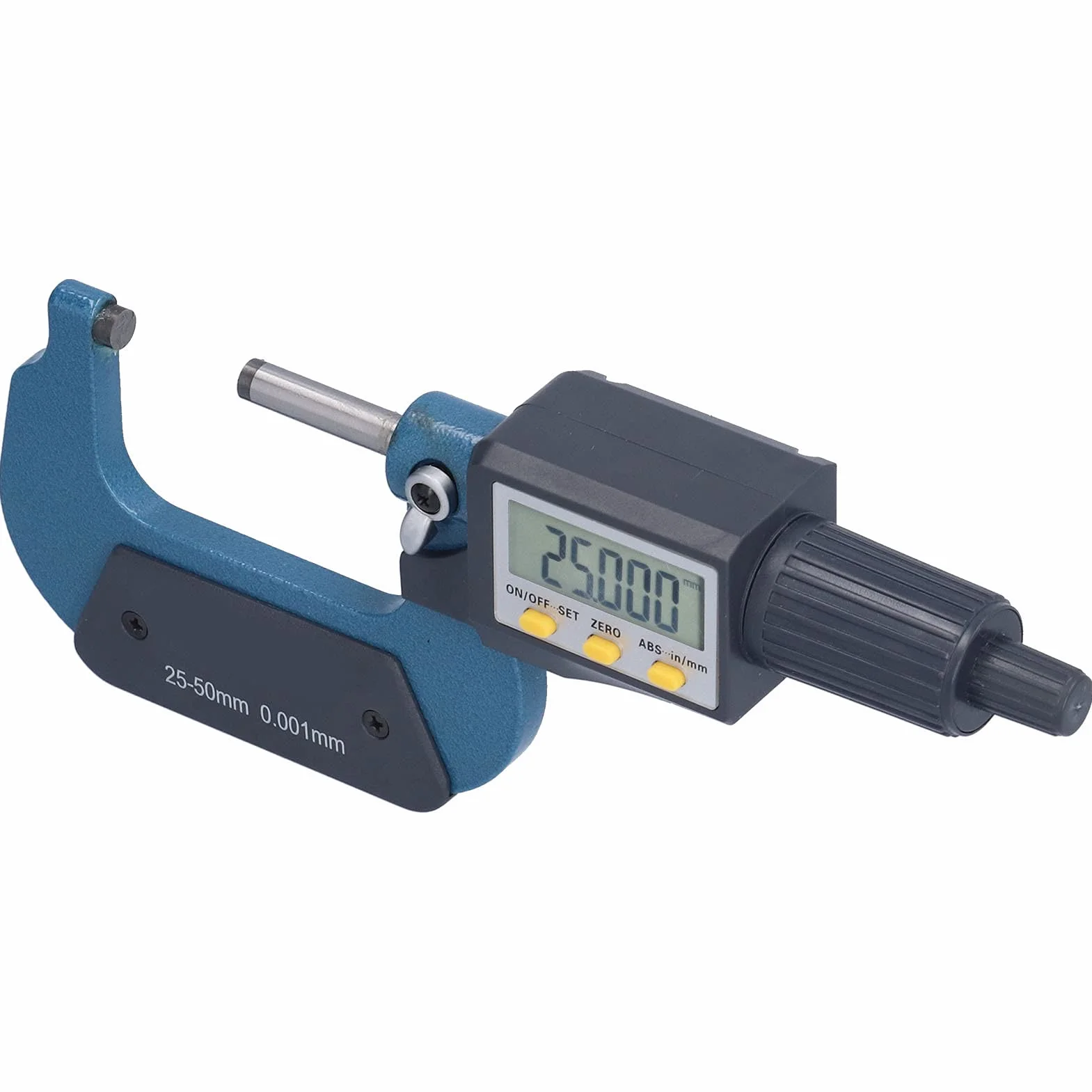 Micrometro Digitale 25-50 mm 0,001 mm LCD con Batteria Inclusa Spegnimento Automatico