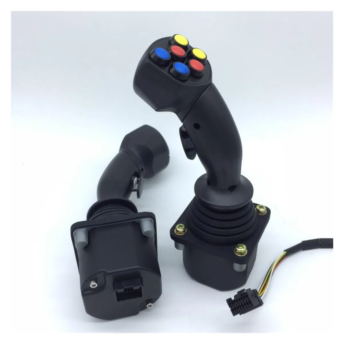 Joystick Marino, Leva di comando elettrica SMC60A, 6 pulsanti + 1 grilletto Joystick Hall Macchine agricole Ingegneria macchinari(12-24V output 0-5V)