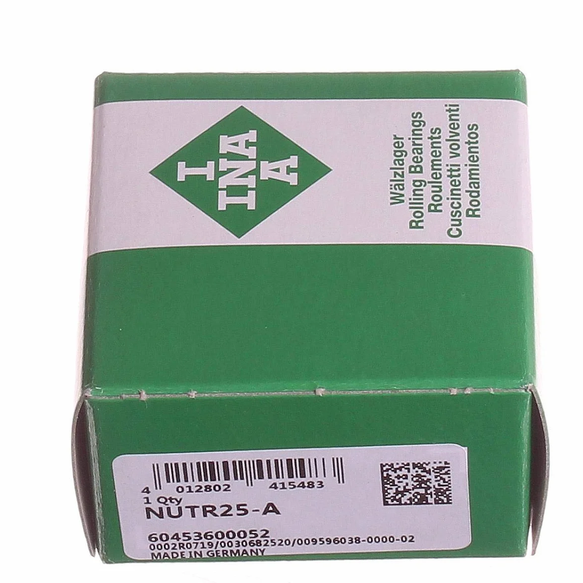 INA Rullo di supporto NUTR25-A, diametro foro 25 mm, diametro esterno 52 mm