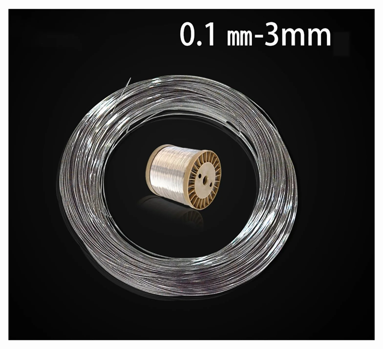 100 Metri di Filo Morbido 0.09/0.1/0.2/0.3/0.4/0.5/0.6/0.07/0.8/1mm 316 Filo di Acciaio Inossidabile Linea Cavo antiruggine Fatto a Mano Fai da Te(0.6mm)