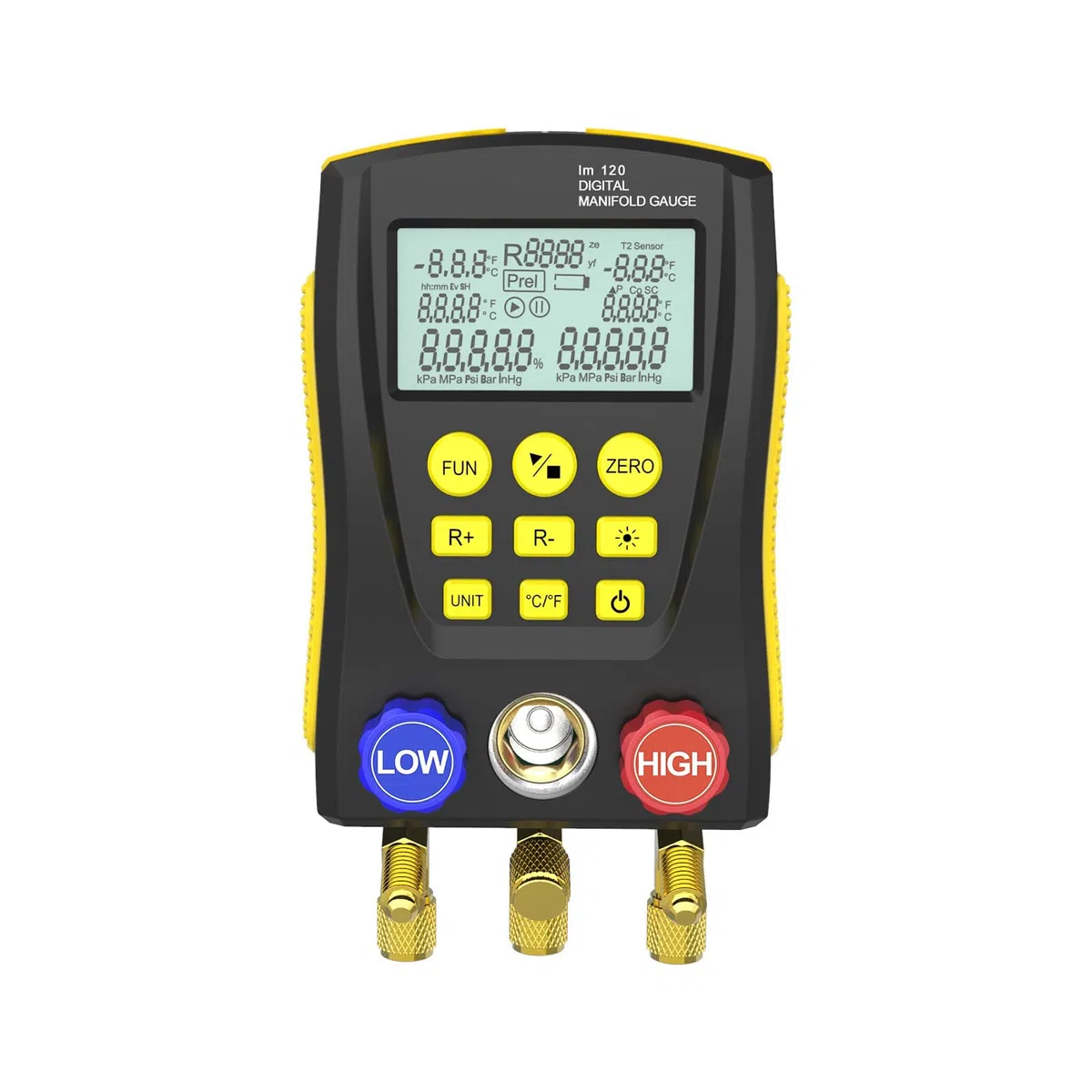 AUTOOL LM120 Misuratore di temperatura digitale del collettore di refrigerazione HVAC Test del tester di temperatura della pressione del vuoto Test di tenuta
