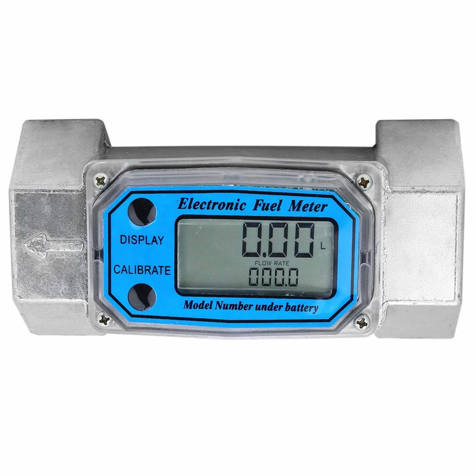 Cyfrowy Mini Miernik Przepływu Paliwa Turbinowego 15-120L 1,5 Cal NPT Niebieski