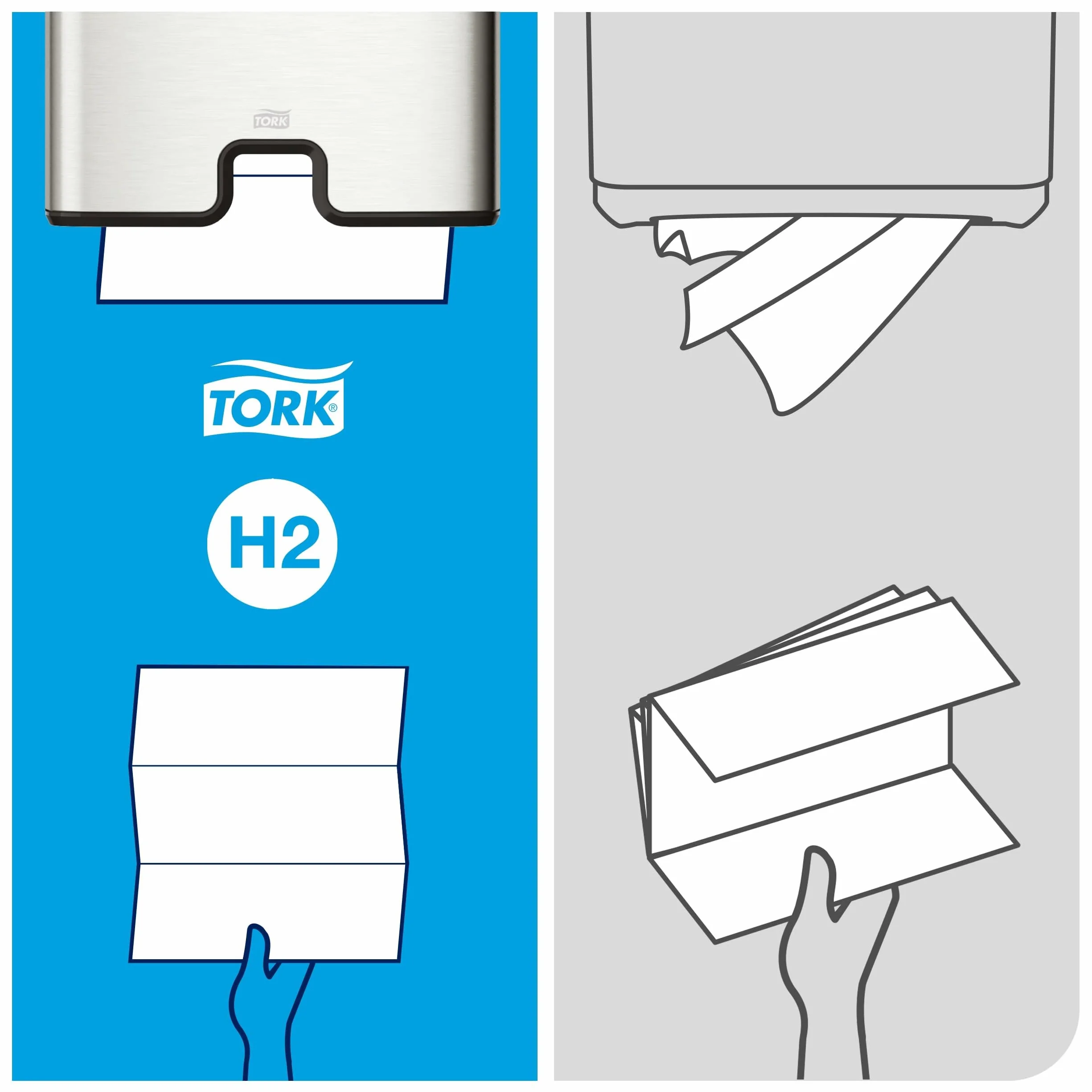 Tork Xpress Asciugamani Multifold Grandi Bianco H2, Avanzato, 2 veli, Assorbente, 21 x 136 Fogli, 120399