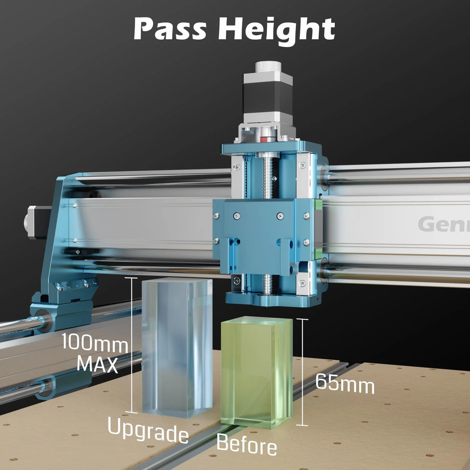 SainSmart Genmitsu 4040-PRO MAX Router CNC, Trimmer 710W e Azionato da Guida Lineare, Area di Lavoro 410 x 405 x 77mm, per Taglio e Fresatura di Legno Metallo Acrilico, Controllo GRBL