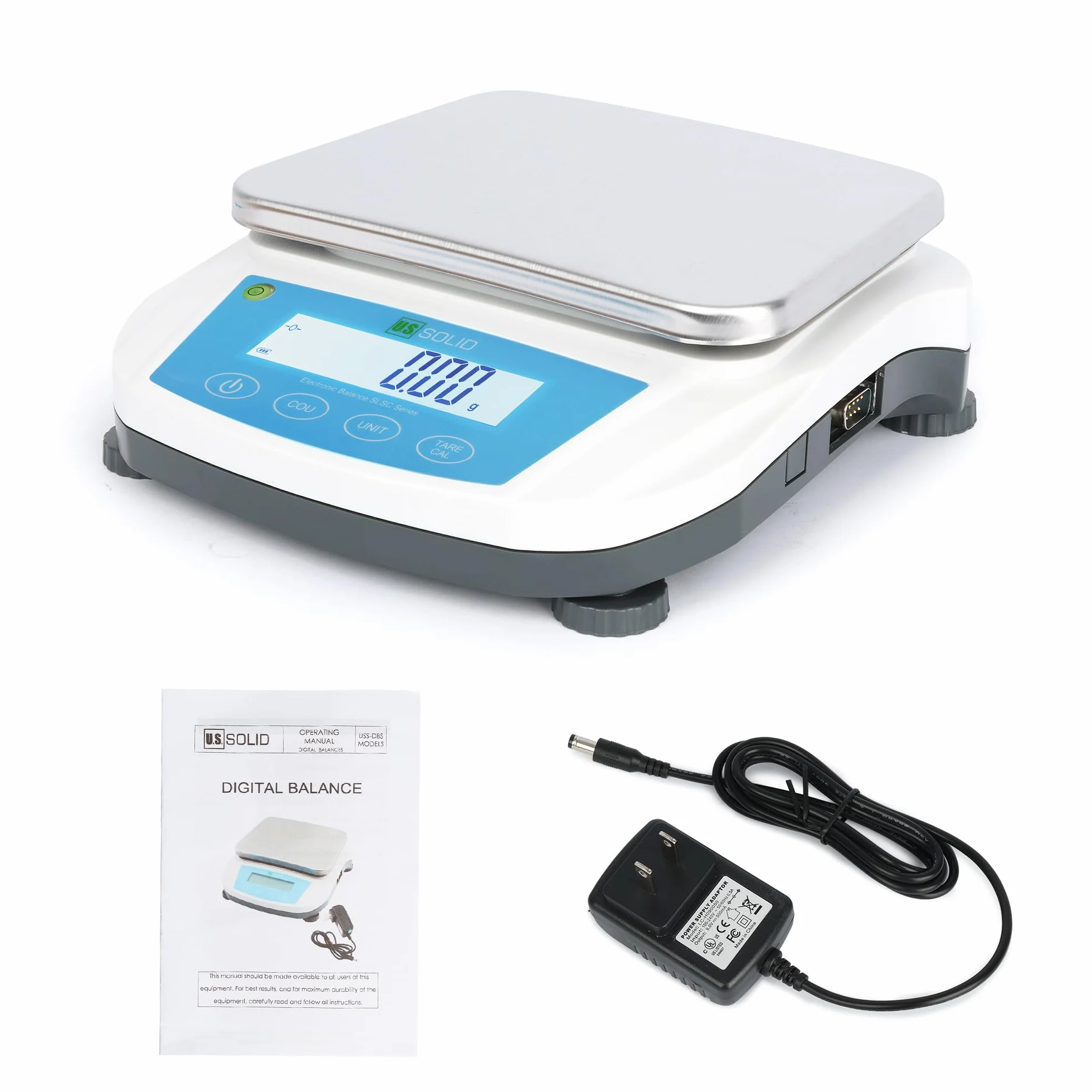 U.S. Solid Bilancia di precisione da laboratorio, 5000 g x 0,01 g, interfaccia RS232, AC100 V-240 V
