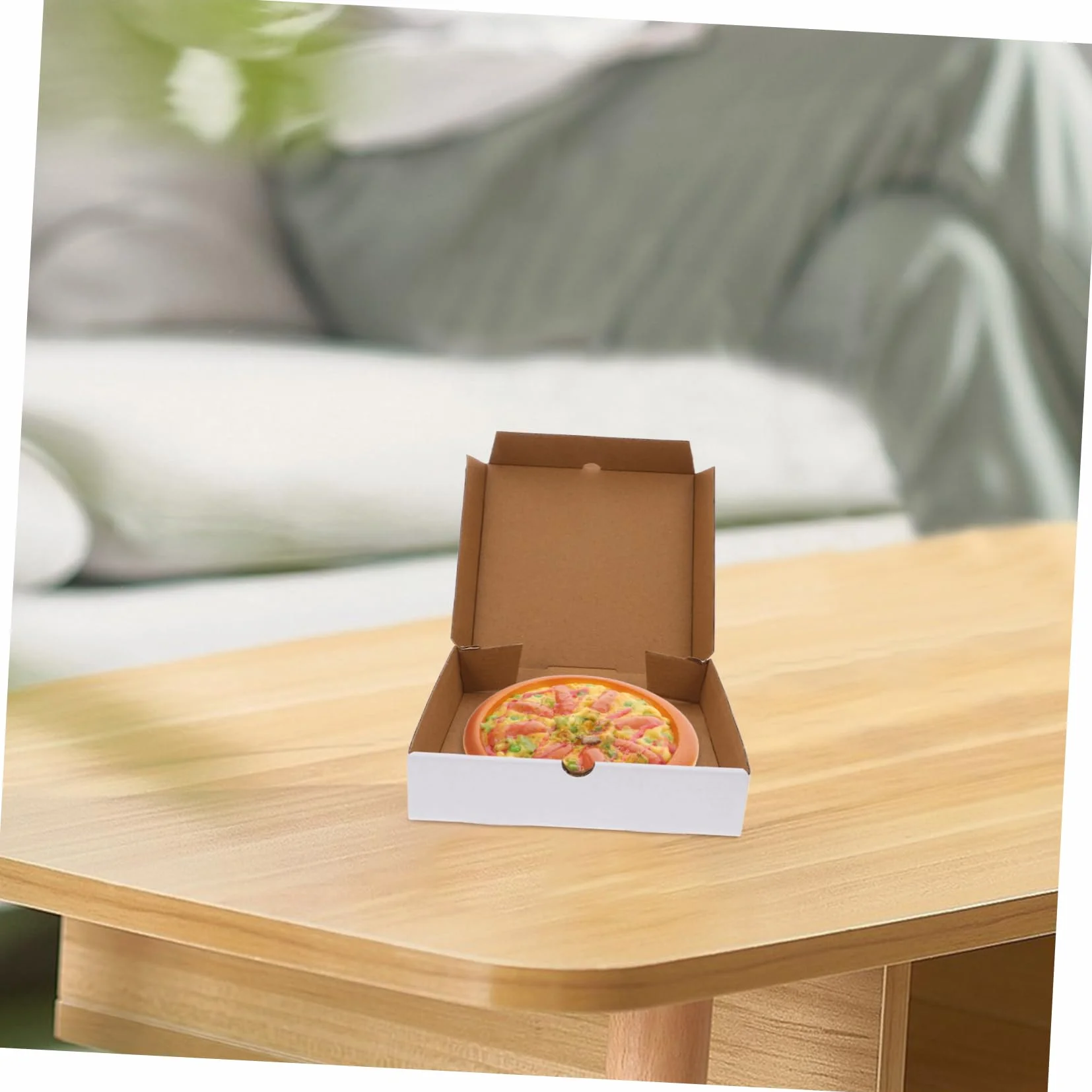 Gatuida Kraft Bianca Pizza Carta Riciclabile 30 Pezzi Imballaggi Asporto Cibo