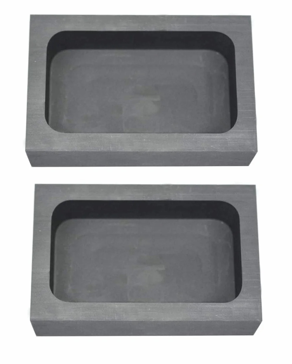 Stampo per lingotti in grafite dorata argento raffinazione fusione 2 pezzi 3 kg 125 x 80 x 40 mm