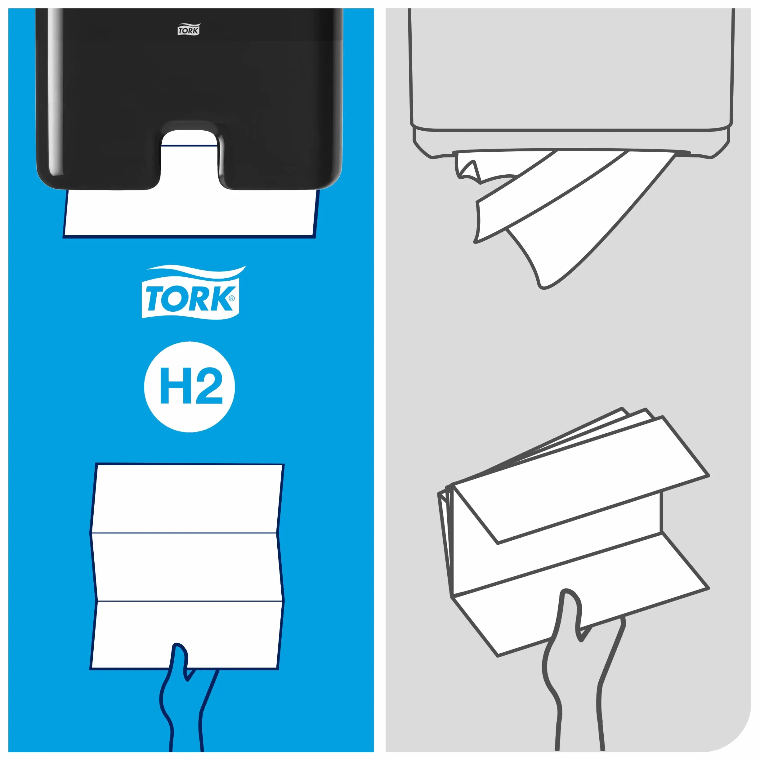 Tork Xpress Dispenser per asciugamani intercalati, nero, Elevation Design, H2