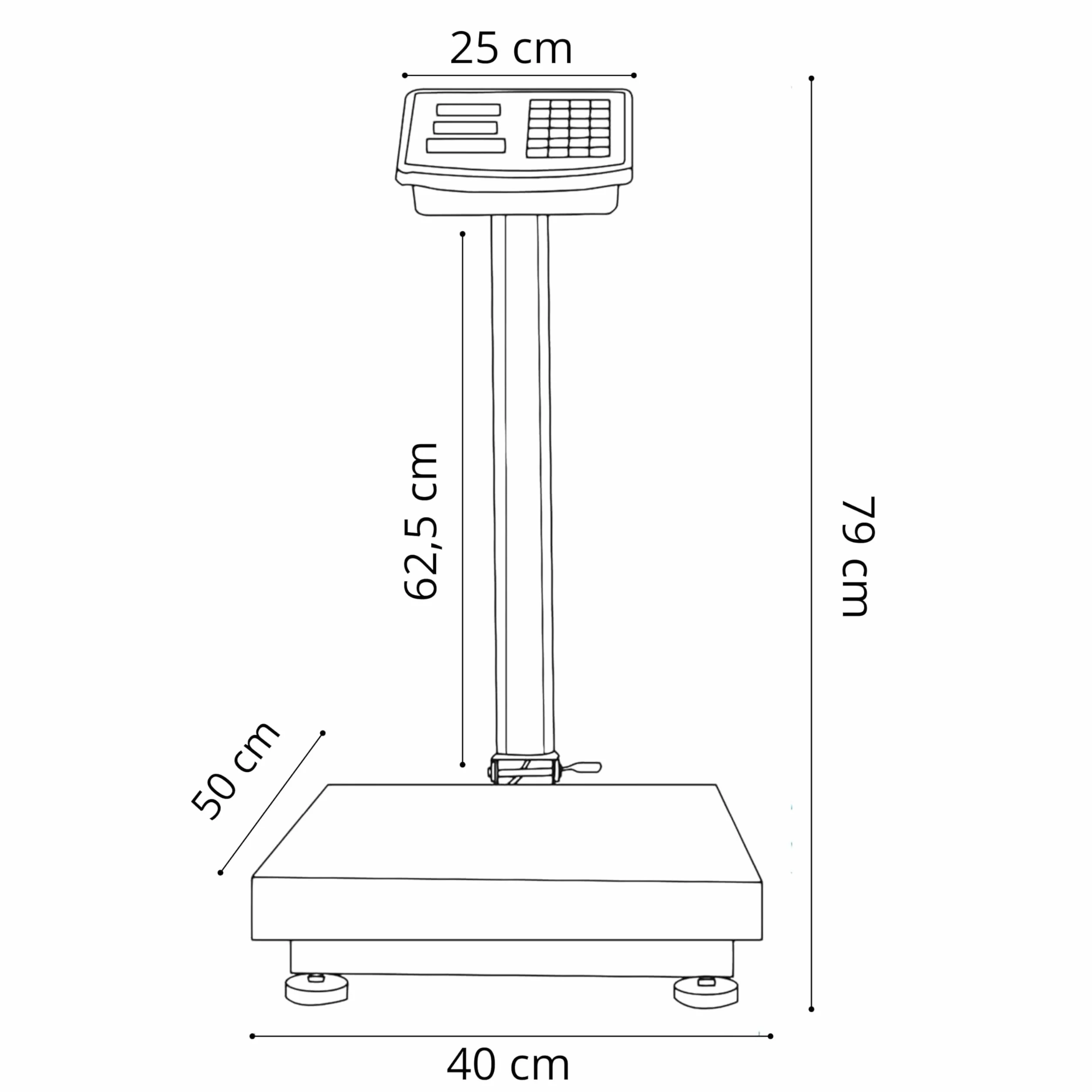 YASTA Bilancia Digitale Elettronica Professionale 300 Kg Display Industriale Pesa Pacchi