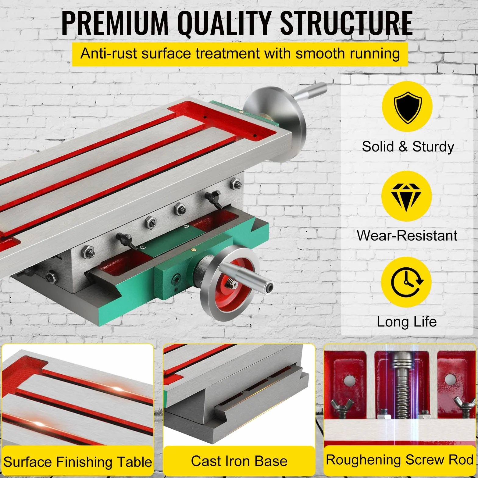 SucceBuy 450 x 170 mm Tavolo Milling Machine Multifunzionale Tavolo di Lavoro di Fresatura Tavolo per Foratura e Fresatura Tavolo di Milling Working