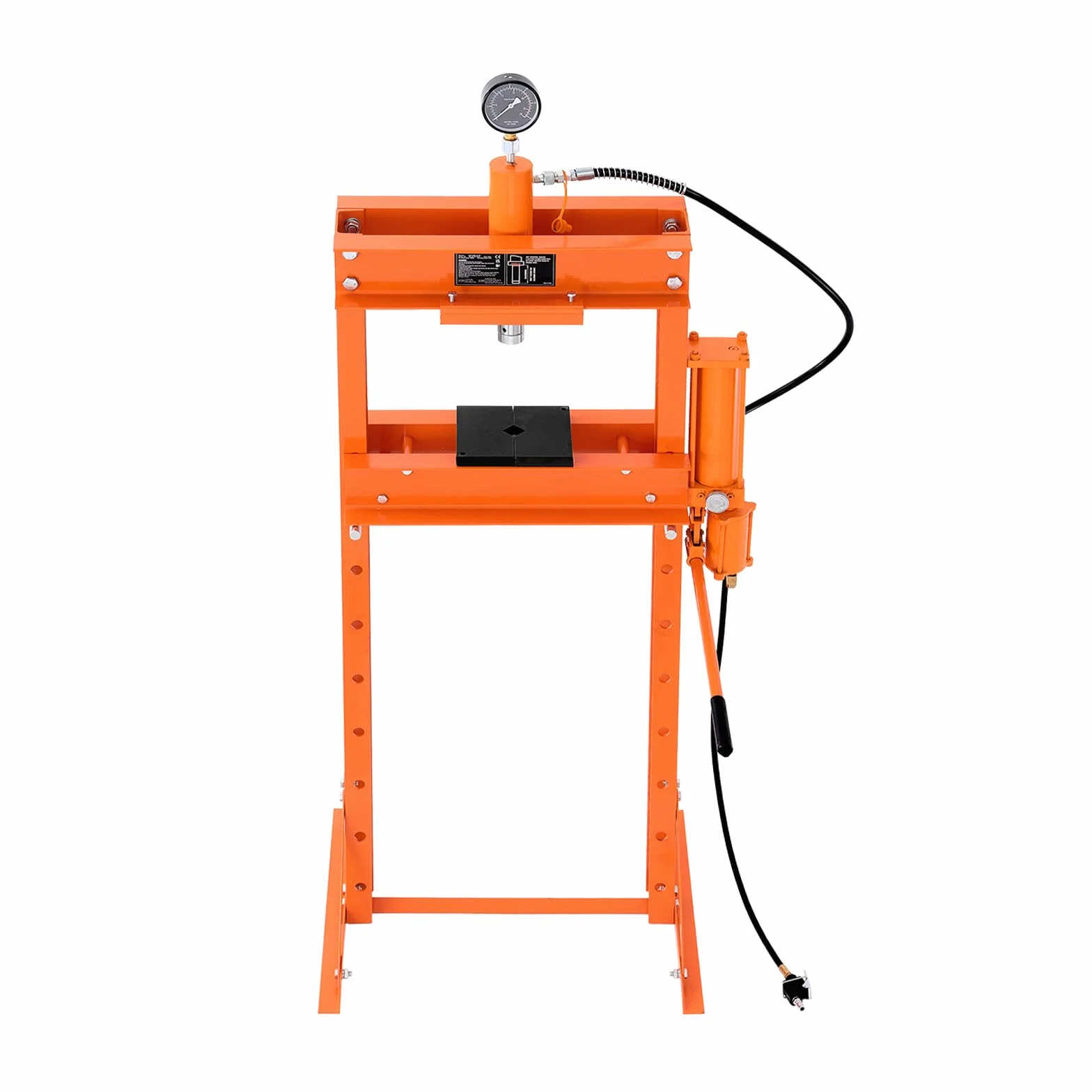 VEVOR Pressa Idraulica Manuale da Officina 20 T con Telaio a H, Pressione 0,8-1,2 MPa