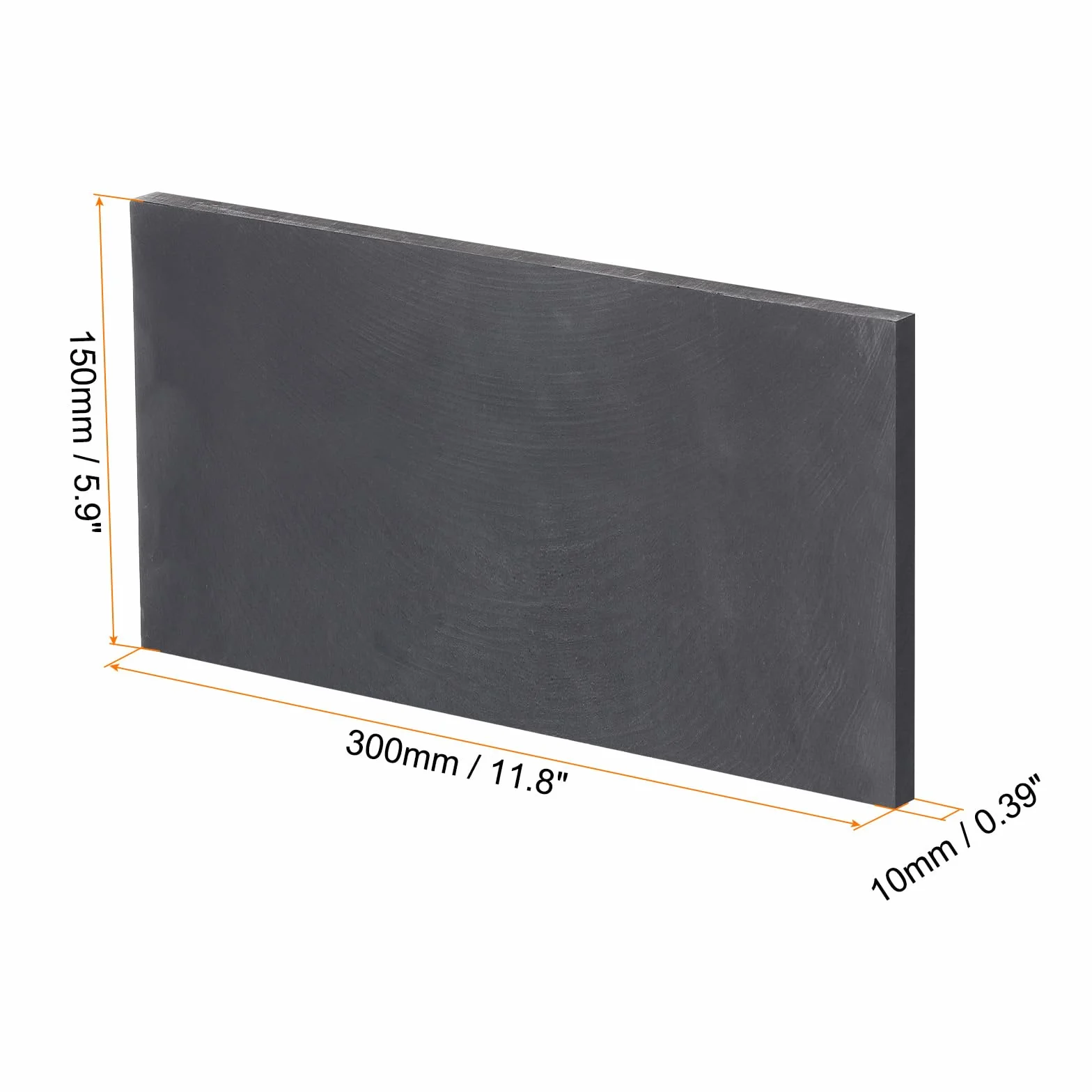 QUARKZMAN Blocco di Grafite Rettangolare 300x150x10mm per Fusione Colata Elettrolisi Galvanoplastica