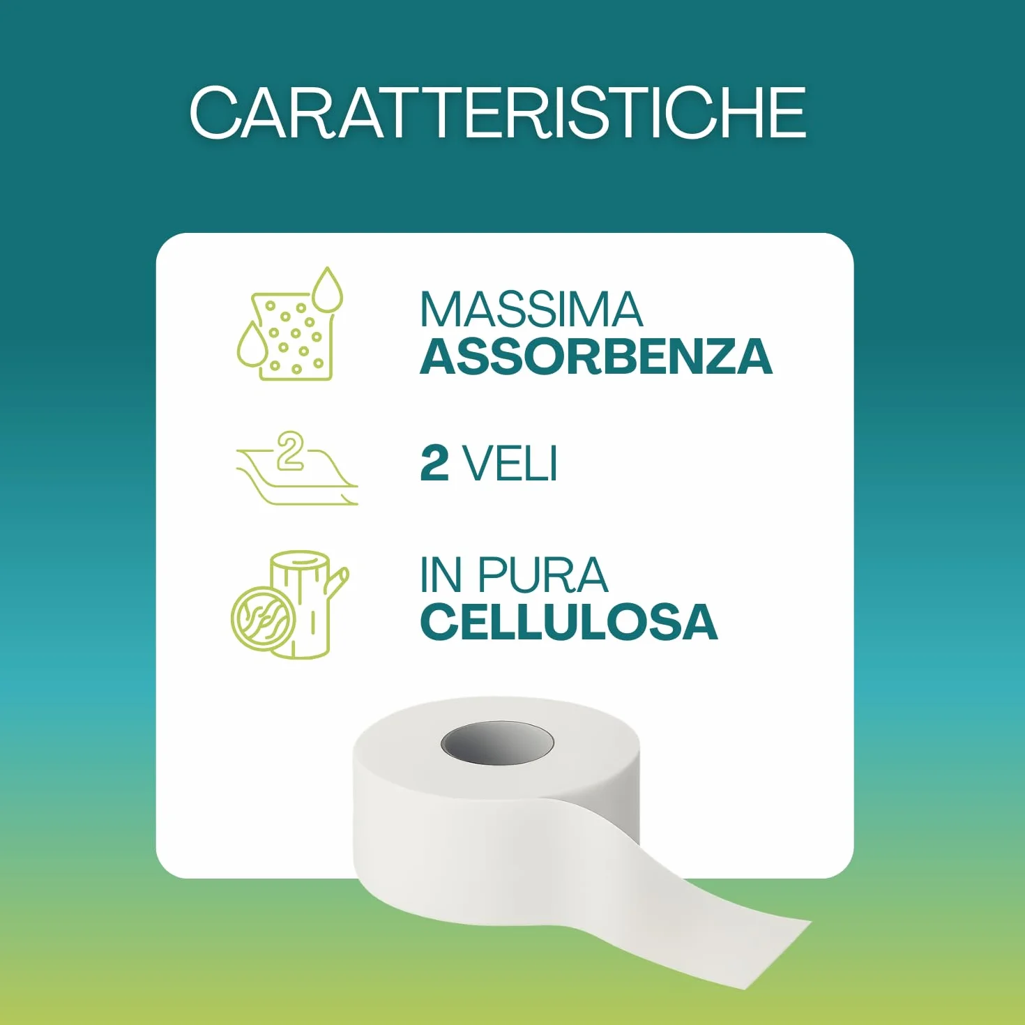 Virsus Carta Igienica Industriale Mini Jumbo BIANCA 24 Rotoli Pura Cellulosa 135mt 2 CF x 12 Pezzi