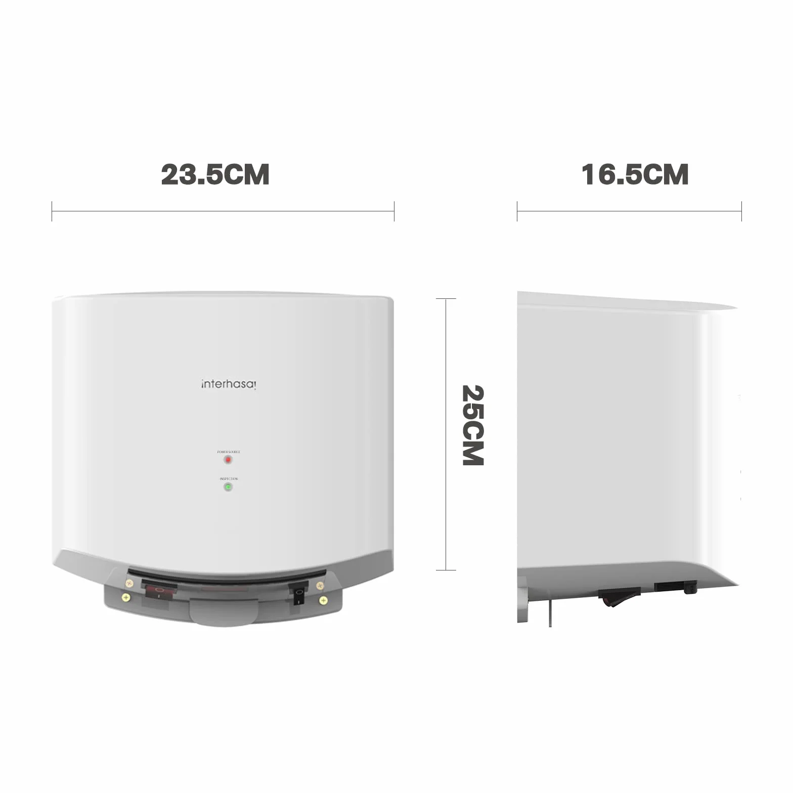 Asciuga Mani a Infrarossi Silenzioso 1250 W Bianco